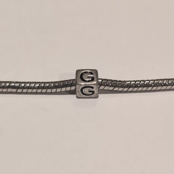 Silver G Spacer Charm for‎ Pandora Style Bracelet - Picture 1 of 5